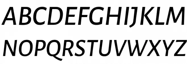 Alegreya Sans SC Medium Italic 字体 大写