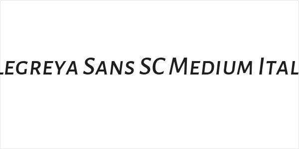 Alegreya Sans SC Medium Italic Logo
