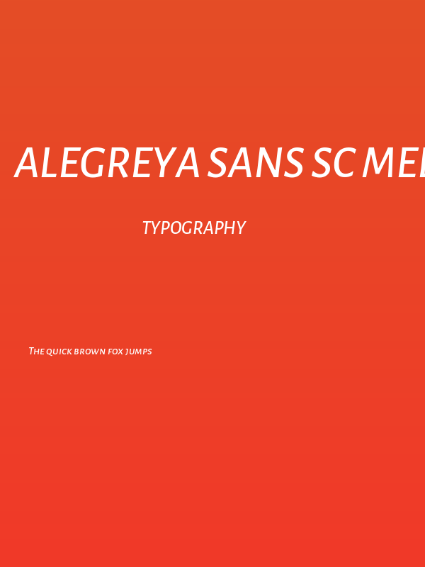 Alegreya Sans SC Medium Italic Poster