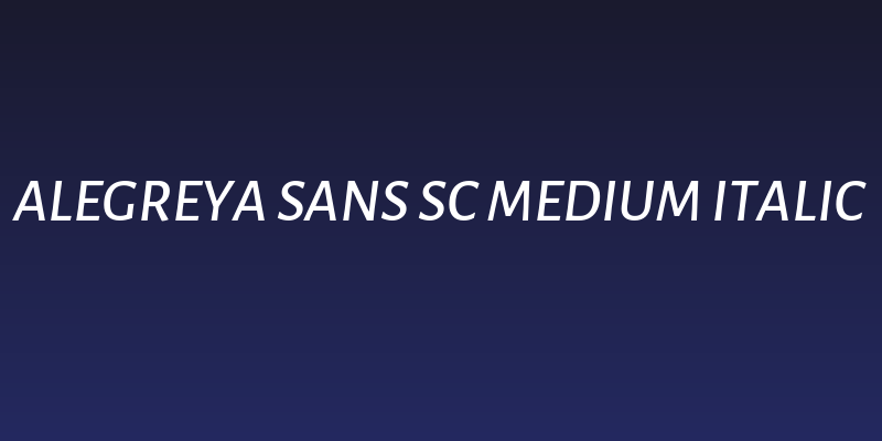Alegreya Sans SC Medium Italic Social Header