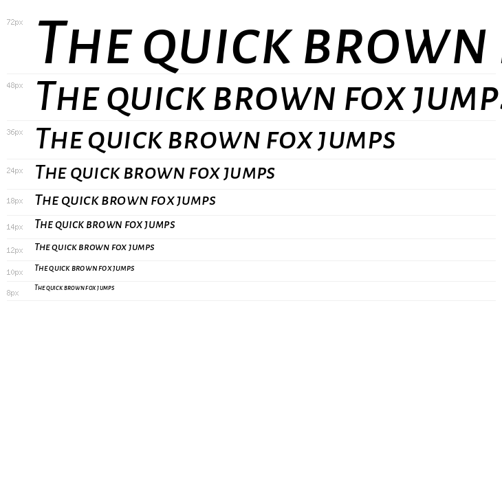 Alegreya Sans SC Medium Italic Waterfall