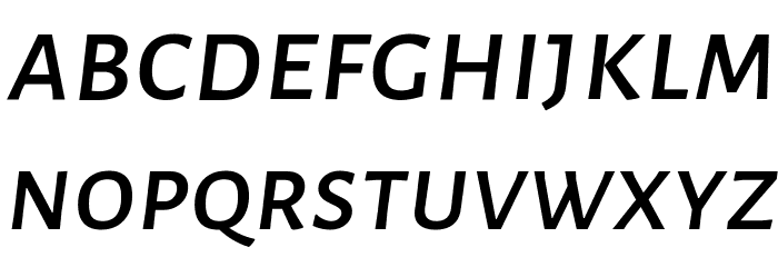 Alegreya Sans SC Medium Italic Font LOWERCASE