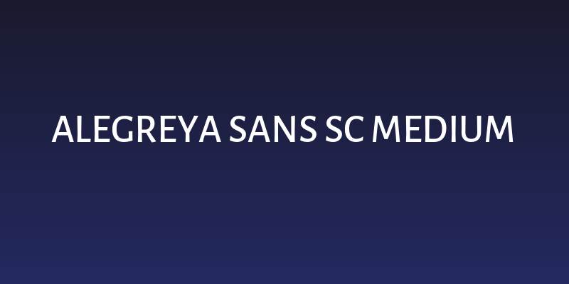 Alegreya Sans SC Medium Social Header