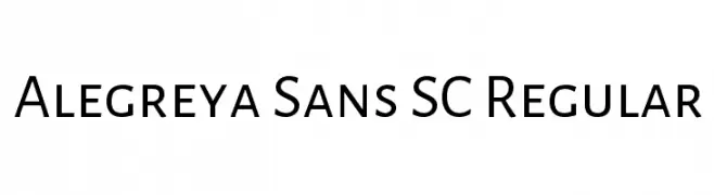 Alegreya Sans SC Regular  Frei Schriftart Herunterladen