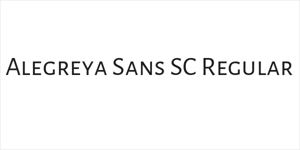 Alegreya Sans SC Regular Logo