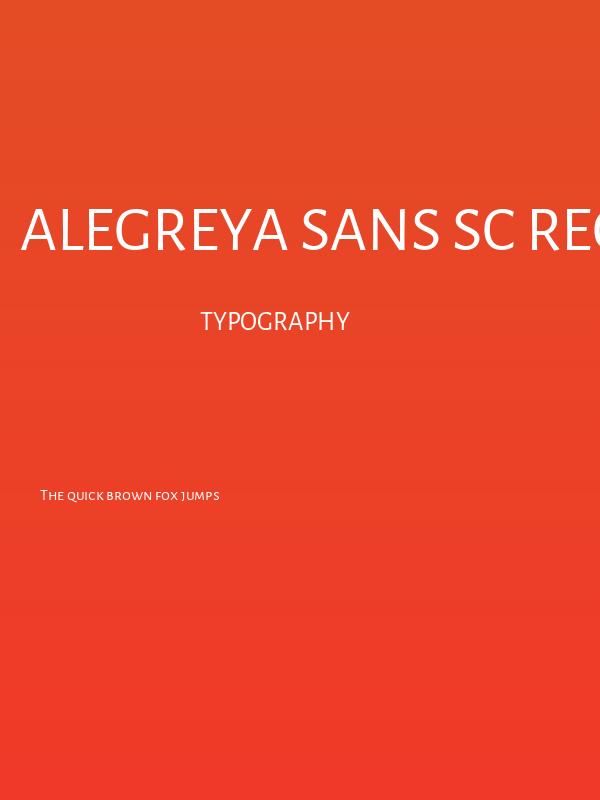 Alegreya Sans SC Regular Poster