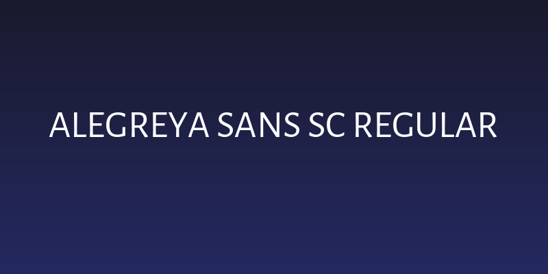 Alegreya Sans SC Regular Social Header