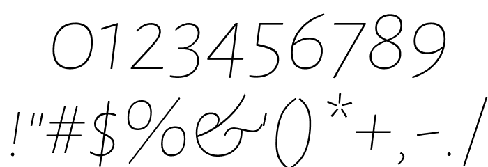 Alegreya Sans SC Thin Italic Font OTHER CHARS