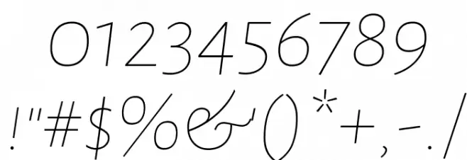 Alegreya Sans SC Thin Italic Font OTHER CHARS