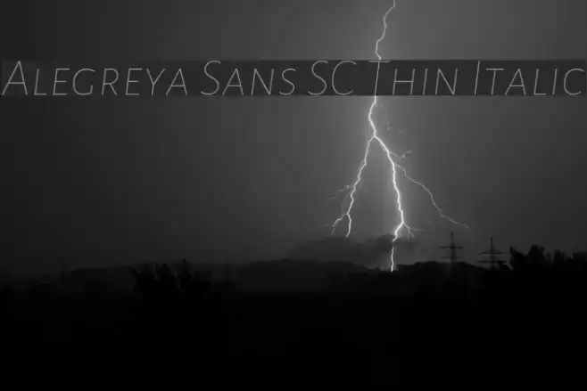 Alegreya Sans SC Thin Italic Font examples