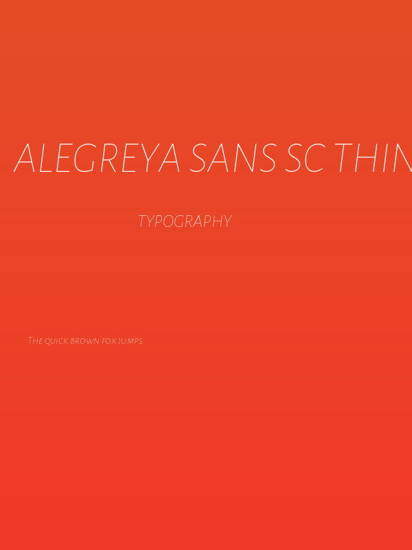 Alegreya Sans SC Thin Italic Poster