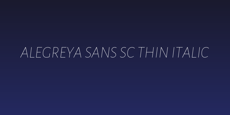 Alegreya Sans SC Thin Italic Social Header