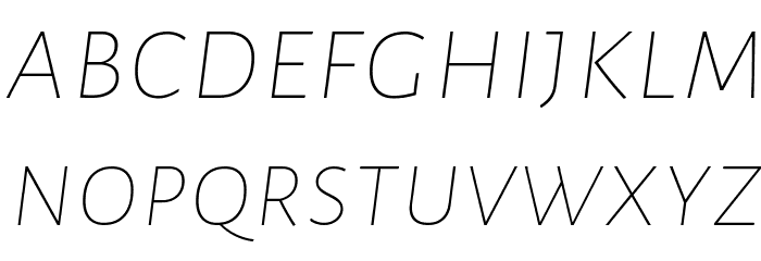 Alegreya Sans SC Thin Italic Font LOWERCASE