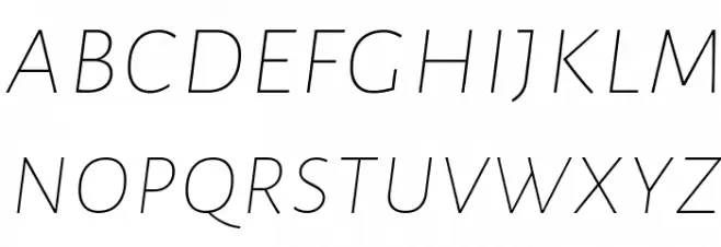 Alegreya Sans SC Thin Italic Fuentes MINÚSCULAS