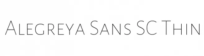 Alegreya Sans SC Thin  Frei Schriftart Herunterladen