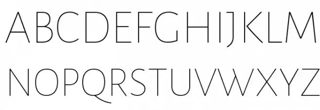 Alegreya Sans SC Thin Schriftart Groß