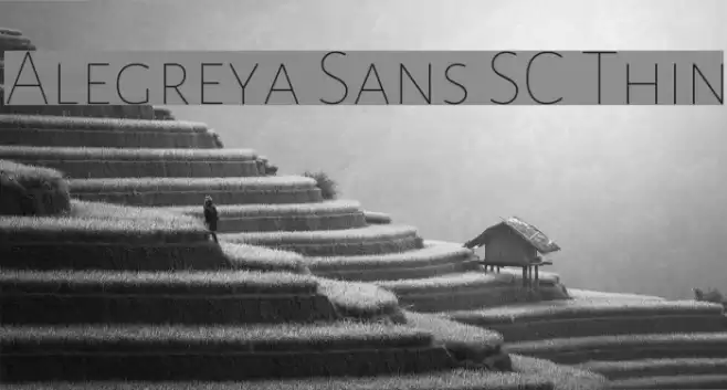Alegreya Sans SC Thin Font examples