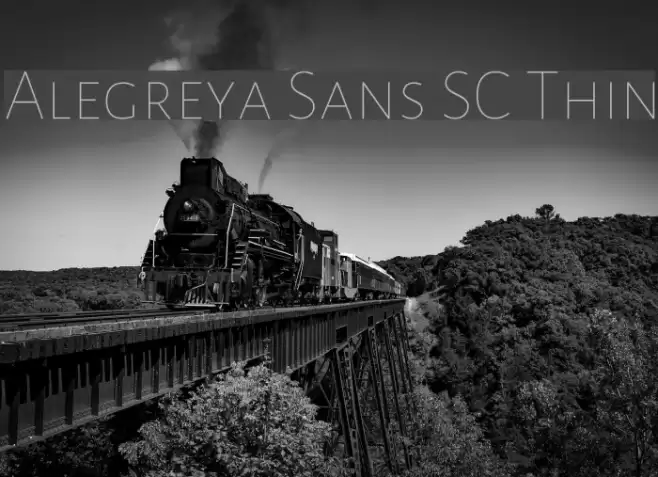 Alegreya Sans SC Thin Font examples