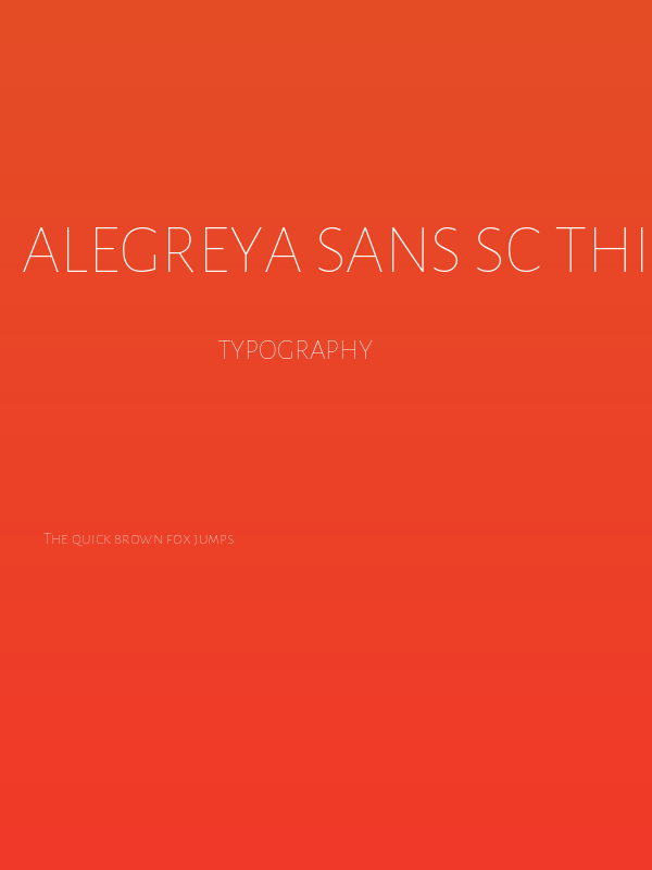 Alegreya Sans SC Thin Poster