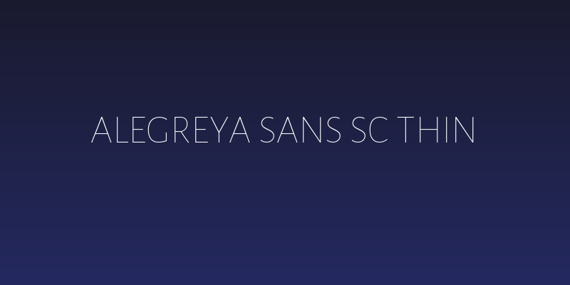 Alegreya Sans SC Thin Social Header