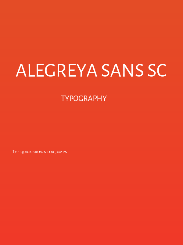 Alegreya Sans SC Poster