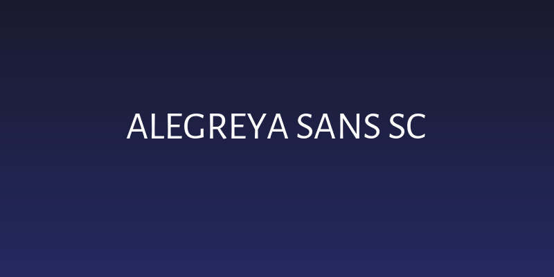 Alegreya Sans SC Social Header