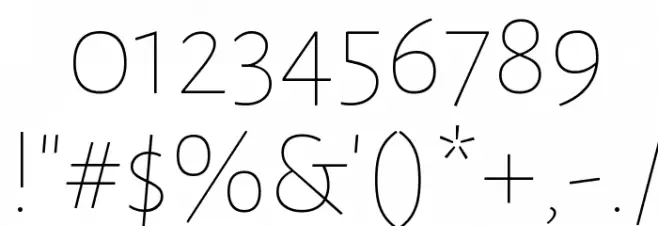 Alegreya Sans Thin Font OTHER CHARS