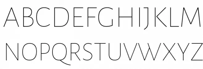 Alegreya Sans Thin Schriftart Groß