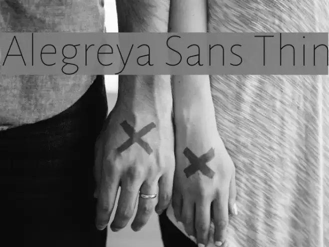 Alegreya Sans Thin Font examples