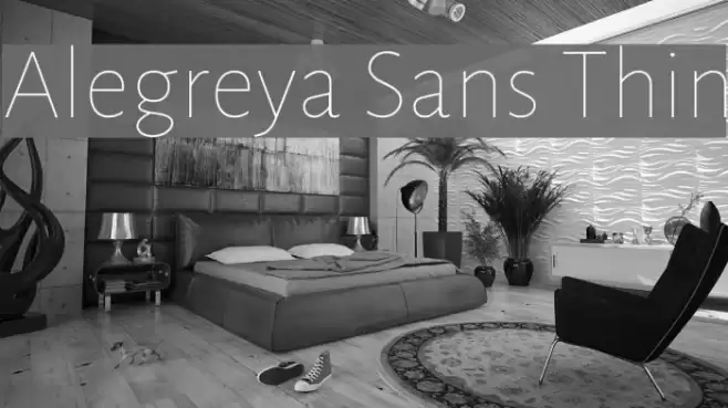 Alegreya Sans Thin Font examples