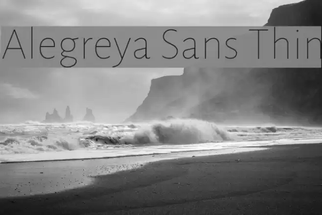 Alegreya Sans Thin Font examples