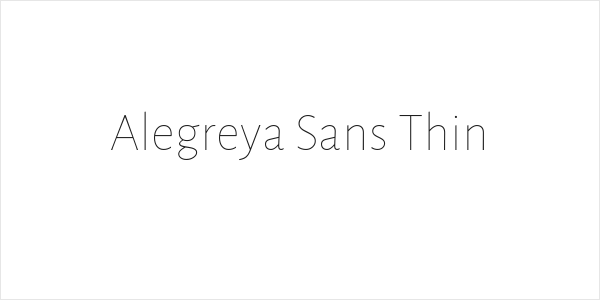 Alegreya Sans Thin Logo