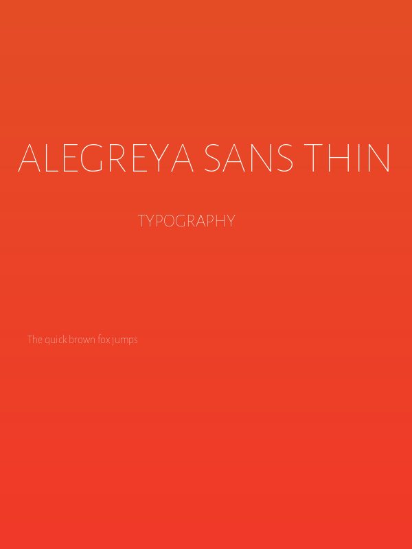 Alegreya Sans Thin Poster