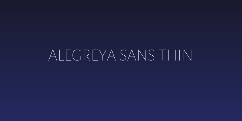 Alegreya Sans Thin Social Header