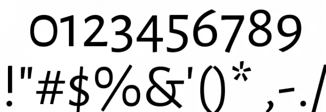 Alegreya Sans Font OTHER CHARS