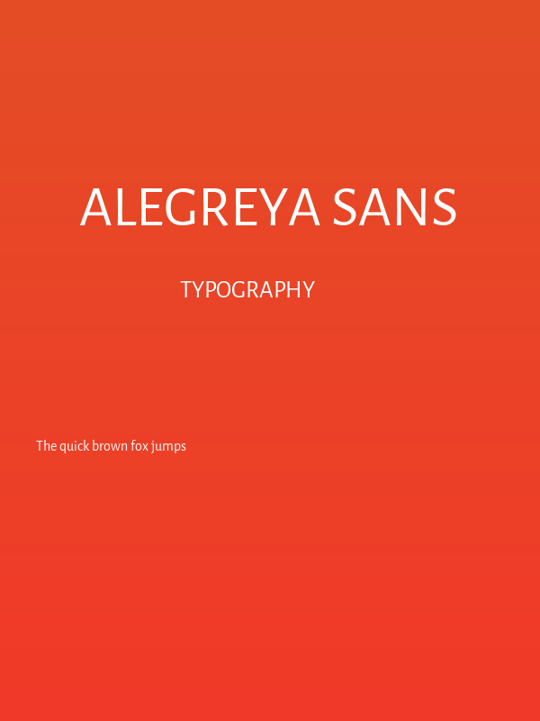 Alegreya Sans Poster
