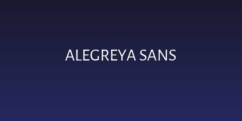 Alegreya Sans Social Header