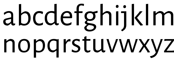 Alegreya Sans Font LOWERCASE