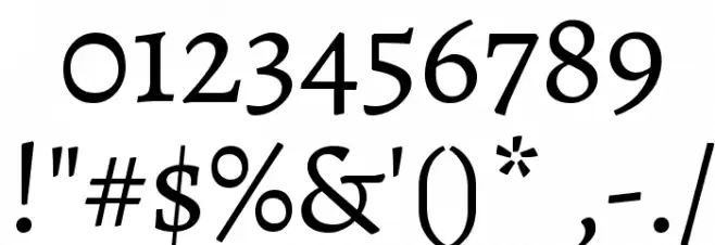 Alegreya Font OTHER CHARS