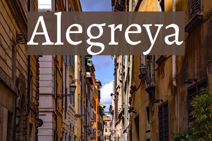 Alegreya Font examples