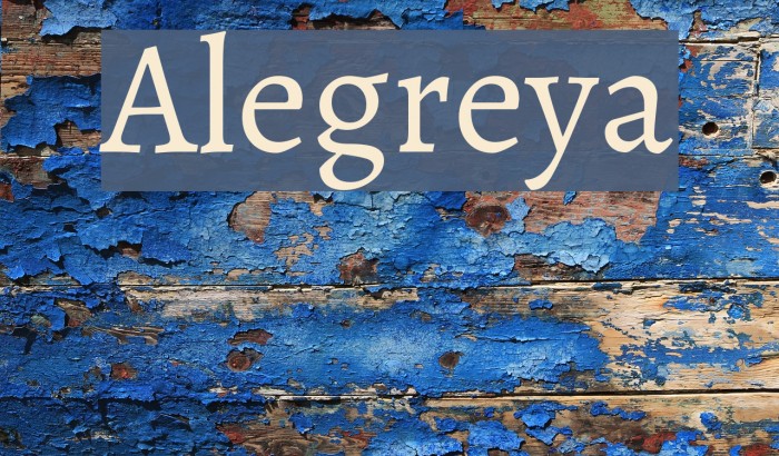 Alegreya Font examples