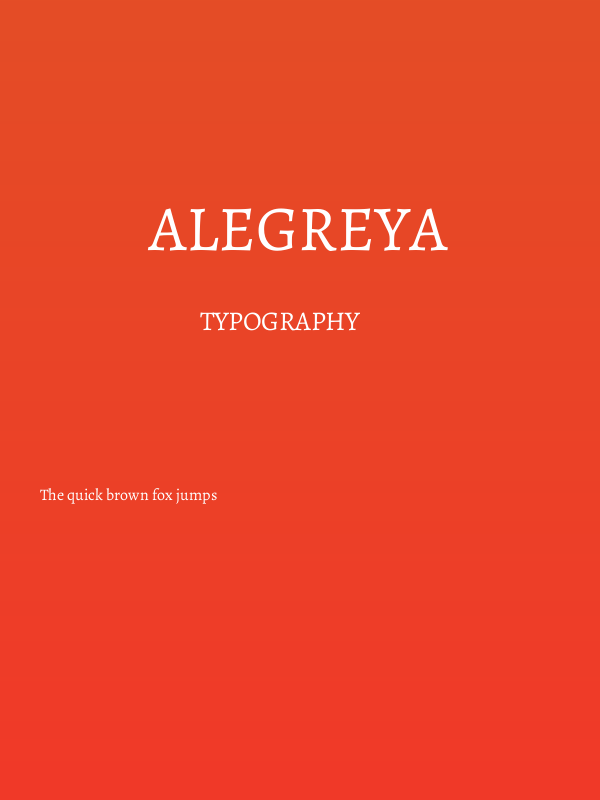 Alegreya Poster
