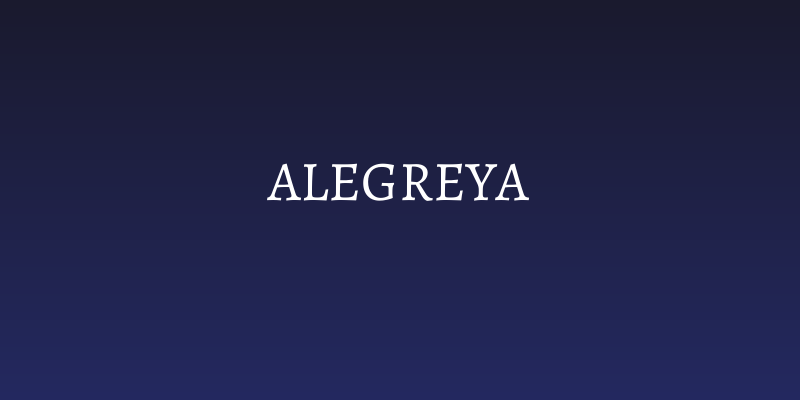 Alegreya Social Header