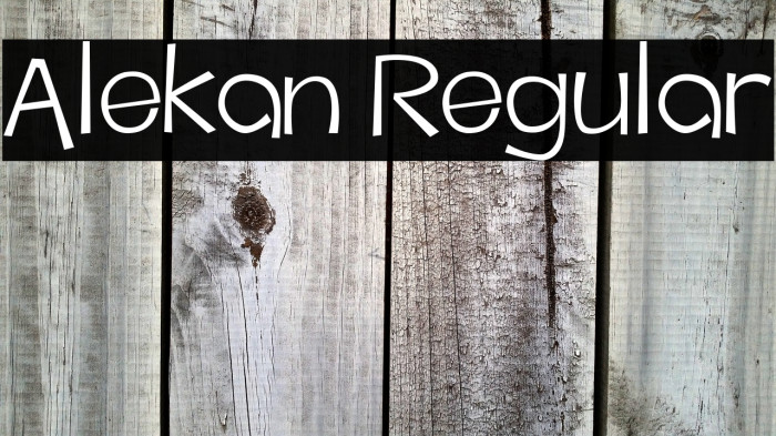 Alekan Regular Example 1