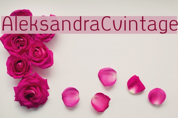 AleksandraCvintage Font examples