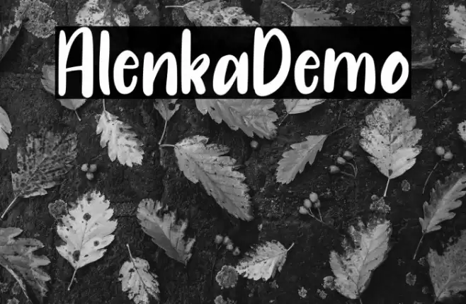 Alenka_Demo Font examples
