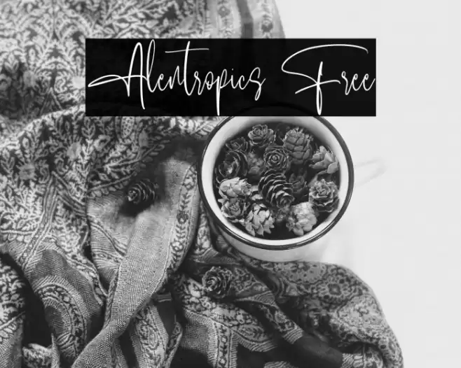 Alentropics Free Font examples
