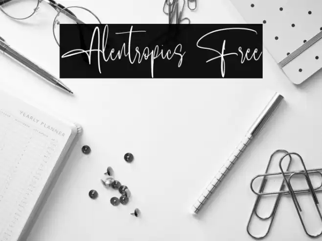 Alentropics Free Font examples