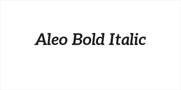 Aleo Bold Italic Logo
