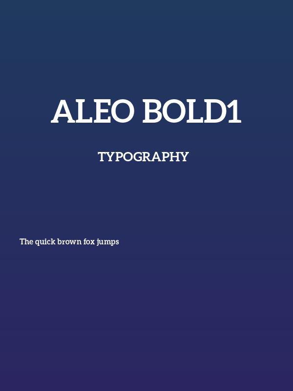 Aleo Bold1 Poster